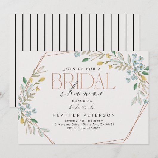 Elegant Greenery Kaart (Voorkant / Achterkant)