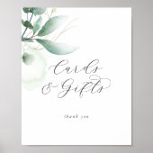 Elegant Greenery Kaarten en Gifts Poster (Voorkant)