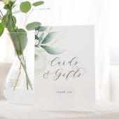 Elegant Greenery Kaarten en Gifts Reclamebord Met Voetstuk