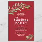 Elegant Greenery kerstbudgetuitnodigingen (Voorkant)