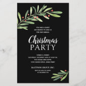 Elegant Greenery kerstbudgetuitnodigingen (Voorkant)