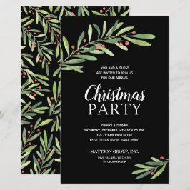 Elegant Greenery kerstbudgetuitnodigingen