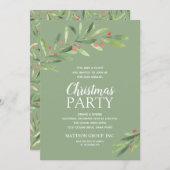 Elegant Greenery kerstfeestjes (Voorkant / Achterkant)