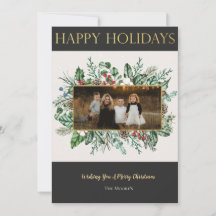 Elegant Greenery-kerstkaart