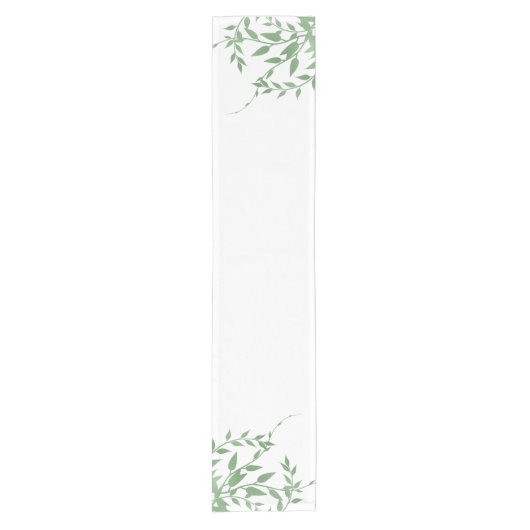 Elegant Greenery Korte Tafelloper (Voorkant)