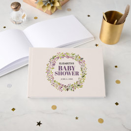 Elegant Greenery Krans Baby shower Gastenboek