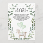 Elegant Greenery Lamb Spring Sheep Boos for Baby Informatiekaartje (Voorkant)