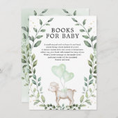 Elegant Greenery Lamb Spring Sheep Boos for Baby Informatiekaartje (Voorkant / Achterkant)