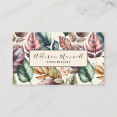 Elegant Greenery Leaf Botanical Visitekaartje (Voorkant)