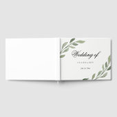 Elegant Greenery Leaf Wedding Guestbook Gastenboek (Volledig)