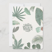 Elegant Greenery Leaves Botanical Sketch  Kaart (Achterkant)