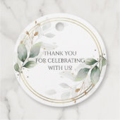 ELEGANT Greenery leveert Gold Weddenschap Dank u Bedankjes Labels (Achterkant)