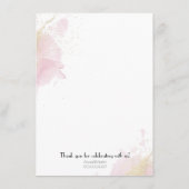 Elegant Greenery Lijst Wedding Menu (Achterkant)