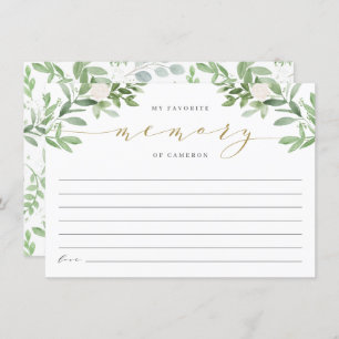 Elegant Greenery Memorial Mijn favoriete Memory Ka