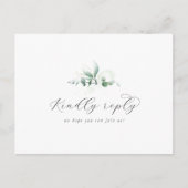 Elegant Greenery Menu Keuze RSVP-Briefkaart (Voorkant)