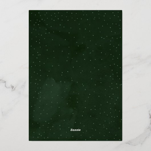 Elegant Greenery Merry Christmas Photo Folie Feestdagenkaart (Achterkant)