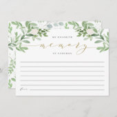 Elegant Greenery Mijn favoriete herinnering aan de (Voorkant / Achterkant)