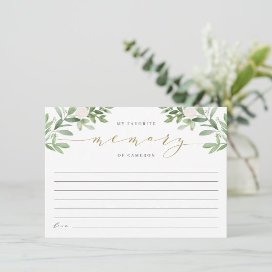 Elegant Greenery Mijn favoriete herinnering aan de (Staand voorkant)