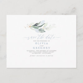Elegant Greenery Minimal Save the Date Aankondigingskaart