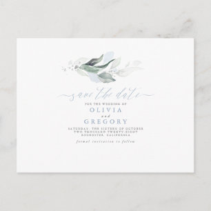 Elegant Greenery Minimal Save the Date Aankondigingskaart