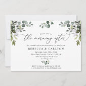 Elegant Greenery Morning na bruiloft Brunch Kaart (Voorkant)