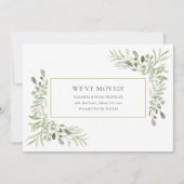 Elegant Greenery Moving Aankondiging (Voorkant)