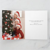 Elegant Greenery Ornament Photo Christmas Card Kaart (Binnen)