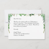 Elegant Greenery Professioneel Dank u kaart (Achterkant)