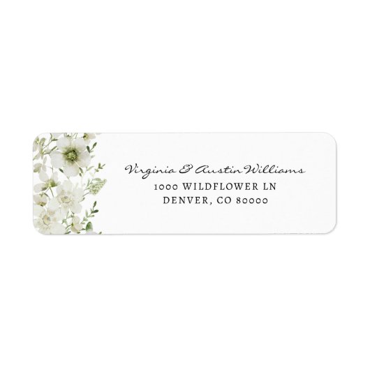 Elegant Greenery Return Address Label (Voorkant)