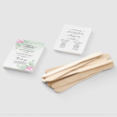 Elegant Greenery Roos Minimal Gold Wedding Program Handwaaier (Niet-gemonteerd)