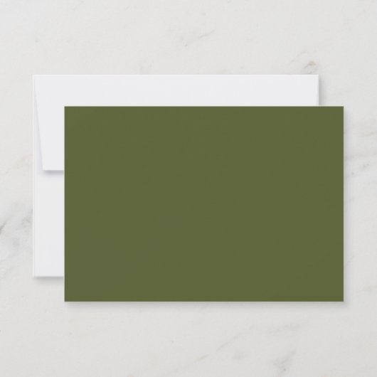 Elegant Greenery RSVP - Donkere Olijven Groen (Achterkant)