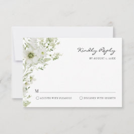 Elegant Greenery RSVP-kaart RSVP Kaartje