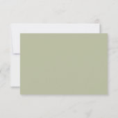 Elegant Greenery RSVP - Light Olive Green (Achterkant)