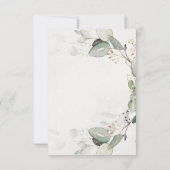 Elegant Greenery Rustic Eucalyptus Floral RSVP Kaartje (Achterkant)