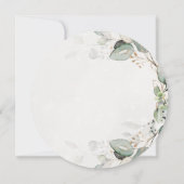 Elegant Greenery Rustic Eucalyptus Floral Save The Date (Achterkant)