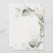 Elegant Greenery Rustic Eucalyptus Floral Wedding Kaart (Achterkant)