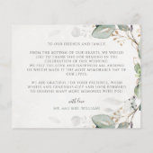 Elegant Greenery Rustic Eucalyptus Hartelijk dank (Achterkant)