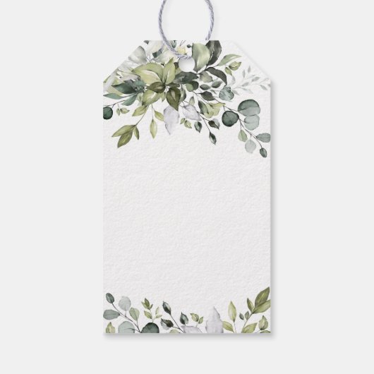 Elegant Greenery Rustic Eucalyptus Hartelijk dank Cadeaulabel (Achterkant)