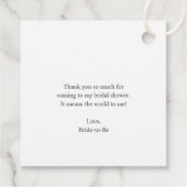 Elegant Greenery Rustic Eucalyptus Vrijgezellenfee Bedankjes Labels (Achterkant)