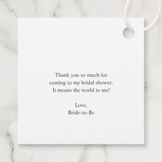 Elegant Greenery Rustic Eucalyptus Vrijgezellenfee Bedankjes Labels (Achterkant)