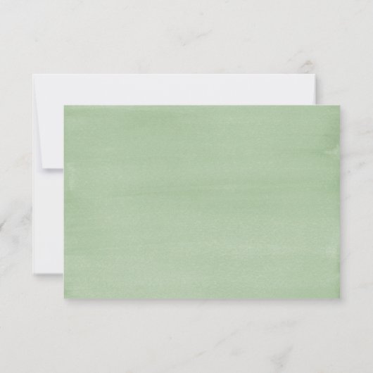 Elegant Greenery Rustic Funeral Bedankkaart (Achterkant)