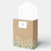 Elegant Greenery Rustic Kraft Wedding Bedankdoosjes (Geopend)