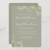 Elegant Greenery Sage Green Floral Foliage Simple Kaart (Voorkant / Achterkant)