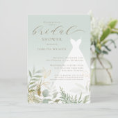 Elegant Greenery Sage Green Vrijgezellenfeest Kaart (Staand voorkant)
