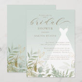 Elegant Greenery Sage Green Vrijgezellenfeest Kaart (Voorkant / Achterkant)