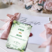 Elegant Greenery Save The Date Card Kaart
