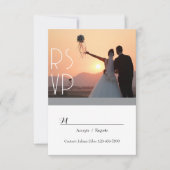 Elegant Greenery Script RSVP Invitation (Voorkant)