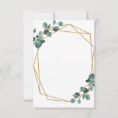 Elegant Greenery Script RSVP Invitation (Achterkant)