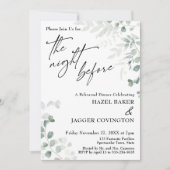 Elegant Greenery & Script The Night before Kaart (Voorkant)