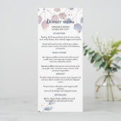 Elegant Greenery Simple Wedding Menu Kaart (Staand voorkant)